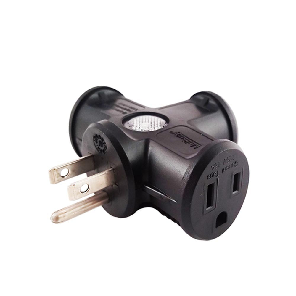 3-Outlet Indoor/Outdoor 3-Prong Wall Tap w/ LED Indicator 3-Outlet Indoor/Outdoor 3-Prong Wall Tap w/ LED Indicator